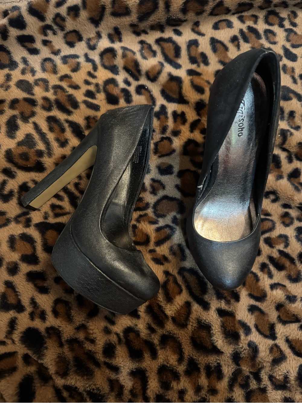 Parisian Works Black Platform High Heels